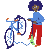 Bike Pump Sticker by Ivry94