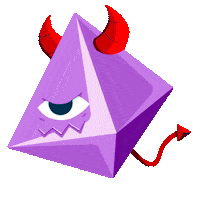 Demon Evil Laugh Sticker by Polygonal Mind