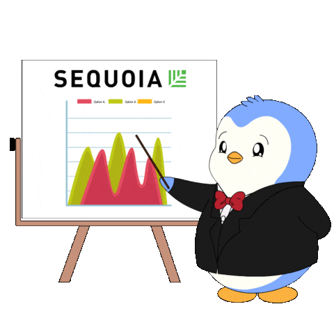 Penguin Invest Sticker by Pudgy Penguins