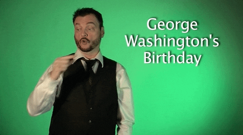 sign language george washington's birthday GIF by Sign with Robert