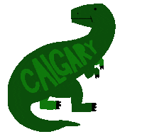 tourismcalgary travel dinosaur calgary yyc Sticker