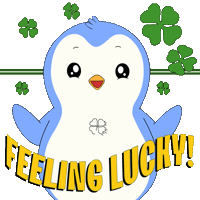 St Patricks Day Good Luck Sticker by Pudgy Penguins