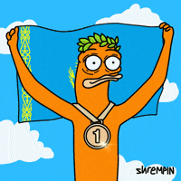 Gold Medal Flag GIF by shremps