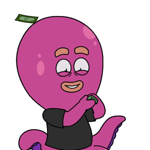 Excited Money Sticker by Octo Gaming