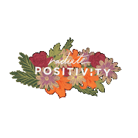 Be Positive Flowers Sticker