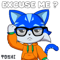 Confused Excuse Me Sticker by Toshithecat