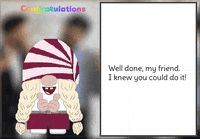 Congratulations Gnome GIF