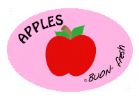 Stars Apple Sticker by Natalie Michelle Watson