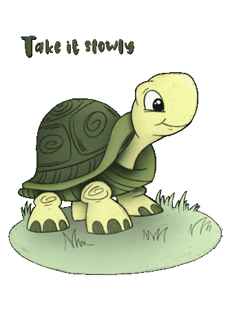 babuf green chill turtle slow Sticker