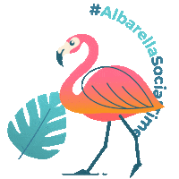 Albarella summer vacation flamingo summer vibes Sticker