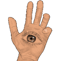 zergioart power hand conscious thirdeye Sticker