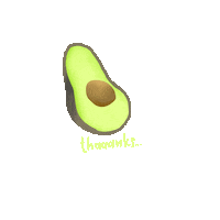 emilygommel thank you thanks sarcasm avocado Sticker