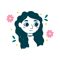 Happy Girl Sticker