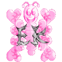 Pink Butterfly Sticker by Evan Klar