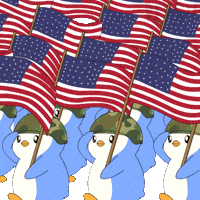 Saluting United States GIF by Pudgy Penguins