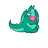 Outland_norge love heart dragon outland Sticker