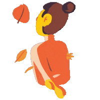 Sticker Fall Sticker by Book of Lai