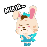 Rabbit Think Sticker by Accurate Indonesia