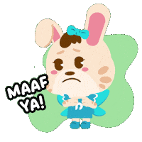 Sorry Rabbit Sticker by Accurate Indonesia