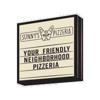 sunnyspizzeria pizza sunny french bulldog sioux falls Sticker