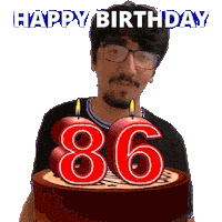 86 Birthday Sticker