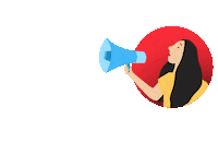 Woman Announce Sticker by Goodknight