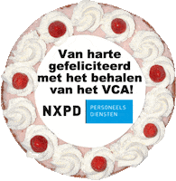 NXPD gefeliciteerd topper bouw taart Sticker