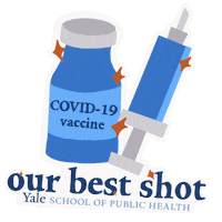 yalesph covid coronavirus covid19 shot Sticker