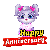 Happy Anniversary Couple Sticker by Lucas and Friends by RV AppStudios