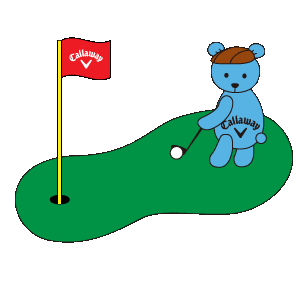 love_callaway golf bear golfer 熊 Sticker