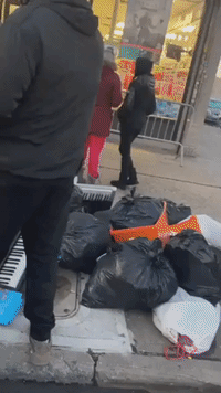 New Yorkers Form Long Line Outside GameStop on Black Friday