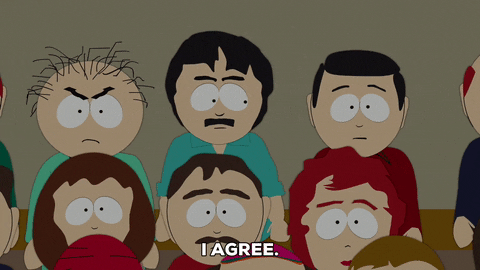 crowd i agree GIF by South Park 
