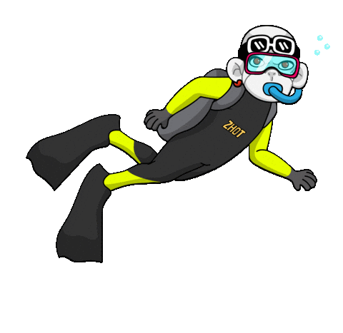 Deep Sea Swimming Sticker by Zhot