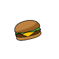 Burger Sticker by Eric Foster