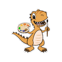 Artist Dinosaur Sticker by Fernbank Museum