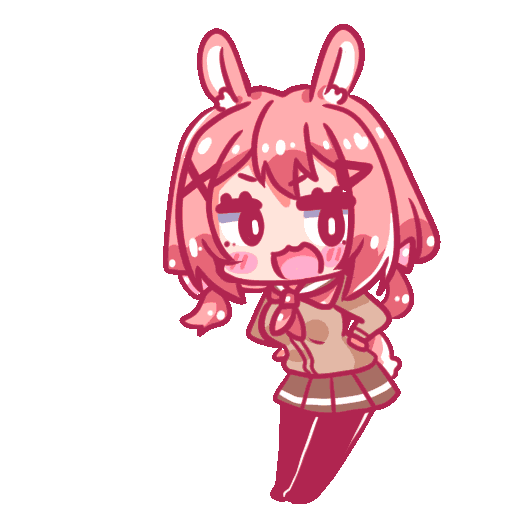 Dollypyon giphyupload bunny girl pink bunny dollymochi Sticker