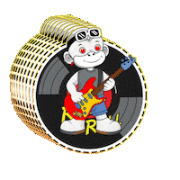 Rock And Roll Guitar Sticker by Zhot