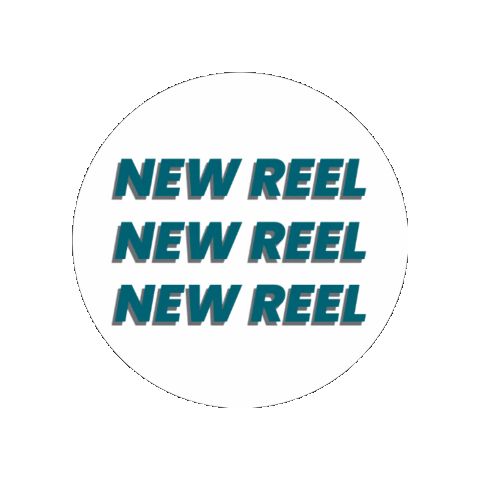 White Blue Reel Sticker by Impreg GmbH