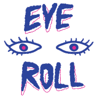 Eye Roll Sticker by Black Owl Design