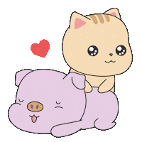 Cat Love Sticker by Chubbiverse