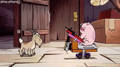 joshuacaleb75 giphyupload pig gravity falls GIF