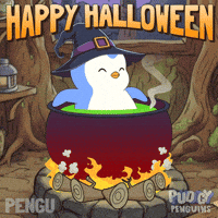 Trick Or Treat Halloween GIF by Pudgy Penguins