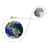 Space Moon Sticker