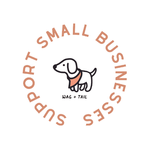 shopwagandtail shop now small business shop local support small business Sticker