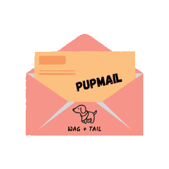 shopwagandtail new small business mail wag tail Sticker