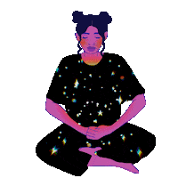 Rainbow Space Sticker by Cienna Smith