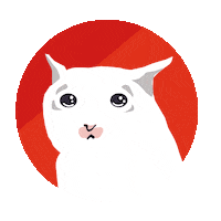 Fusionacl digital sadcat fusionacl Sticker