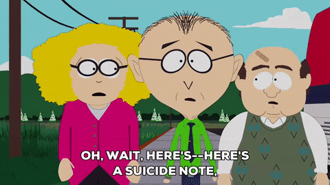 mr mackey suicide GIF by South Park 