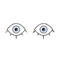 eyes mouth Sticker by Carolyn Figel