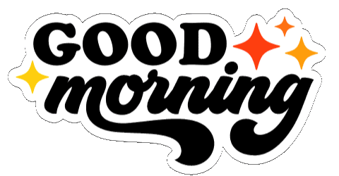 Good Morning Rainbow Sticker
